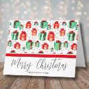 Search for pattern christmas cards Red green white