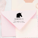 Search for unicorn rubber stamps Return address
