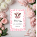 Search for cow thank you cards Pink