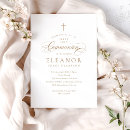 Search for elegant gold first communion invitations Simple