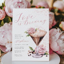 Search for love is brewing invitations Watercolor