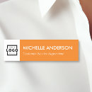 Search for orange name tags Your logo here