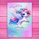 Search for unicorn birthday invitations Girl