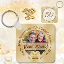 Search for 50th square key rings Gold