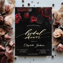 Search for red rose bridal shower invitations Gothic