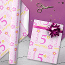 Search for 5th birthday wrapping paper Girl