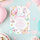 Search for butterfly party invitations Pink and gold