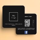 Search for follow us business cards Black
