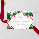 Search for evergreen and red berries invitations Watercolor