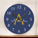 Search for navy blue gold clocks Girly