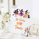 Search for trick or treat signs No tricks just treats