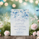 Search for blue butterfly birthday invitations Girl