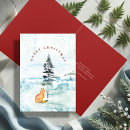 Search for cute fox christmas cards Watercolor