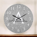 Search for silver sparkle clocks Modern