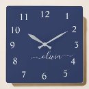 Search for dark navy blue clocks Modern