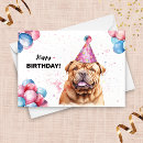 Search for shar pei dog birthday cards Cute