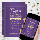 Search for purple retirement party invitations Purple and gold
