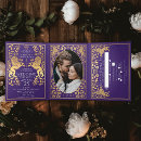 Search for royal purple gold wedding invitations Mediaeval