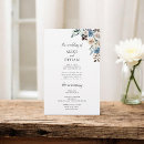 Search for dusty blue wedding programs Rustic