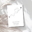 Search for aeroplane save the dates Black and white