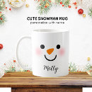 Search for cute smiling snowman mugs Kids