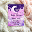 Search for purple moon baby shower invitations Galaxy