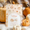 Search for pumpkin is turning one invitations Watercolor