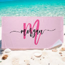 Search for bridesmaid beach towels Hot pink