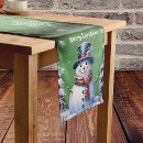 Search for christmas snowman table runners Green