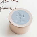 Search for blue round wedding stickers Botanical