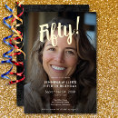 Search for chic 50th birthday invitations Milestone