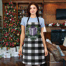 Search for purple gingham aprons Rustic