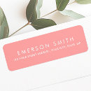 Search for coral return address labels Contemporary