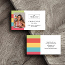 Search for bright color business cards For her