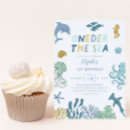 Search for oneder the sea birthday invitations Blue