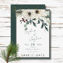 Search for green white and gold wedding save the dates Eucalyptus