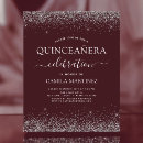 Search for burgundy and silver quinceanera invitations Elegant