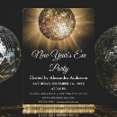 Search for disco new years party invitations Black