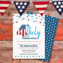 Search for red white and blue invitations Usa flag