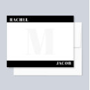 Search for couples monogram note cards Black and white