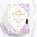 Search for lavender and gold quinceanera invitations For her