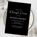 Search for black white rehearsal dinner invitations Script