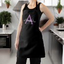 Search for purple and black aprons For her