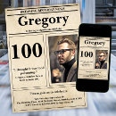 Search for funny 100th birthday invitations Vintage