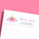 Search for unicorns return address labels Watercolor