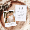 Search for monogram crest wedding invitations Black and white