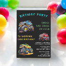 Search for kids monster truck birthday invitations Childrens party