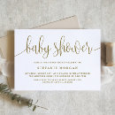 Search for white gold baby shower invitations Typography