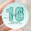 Search for teal sweet sixteen stickers Modern