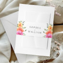 Search for floral wedding invitation belly bands Bohemian